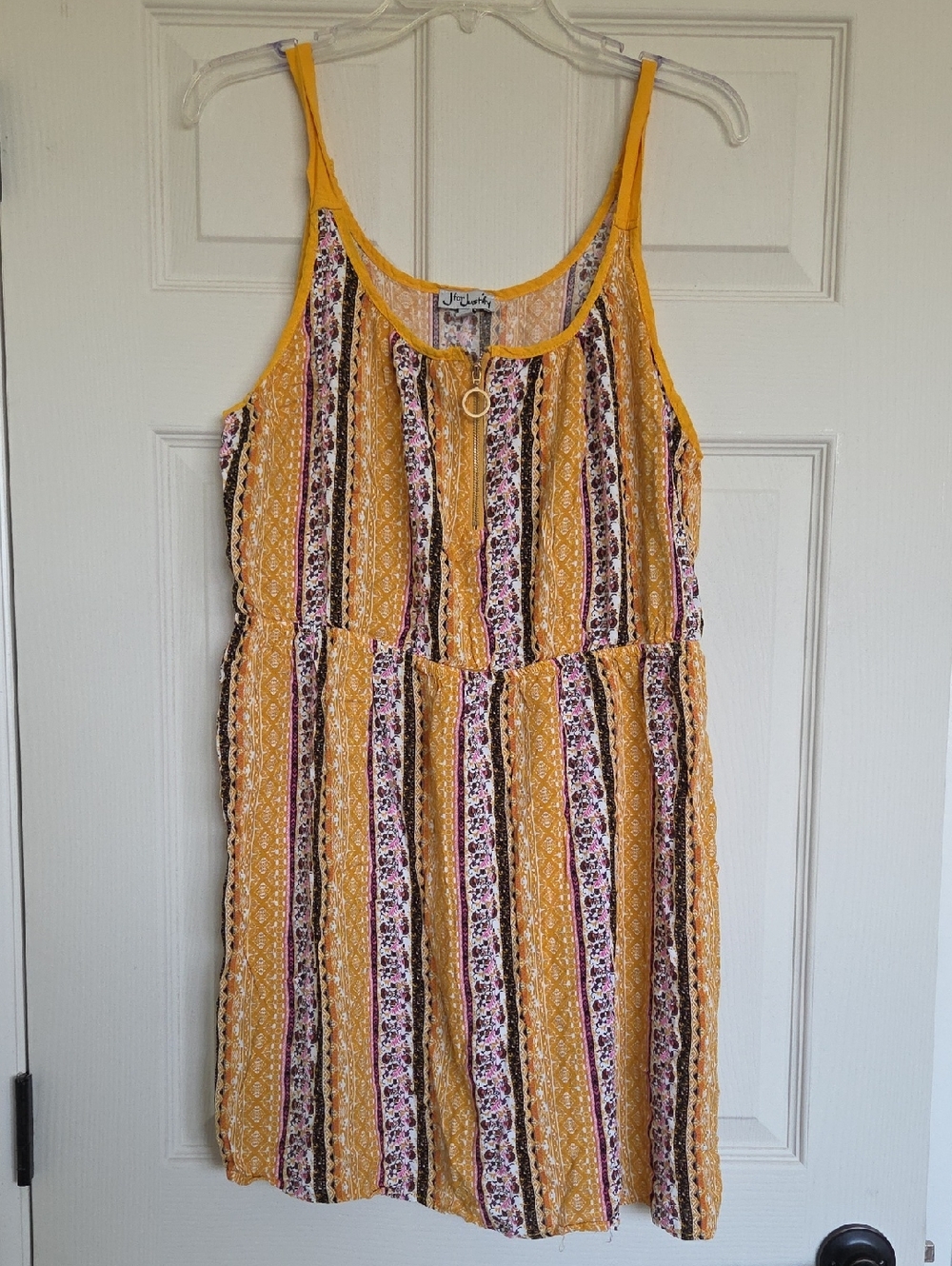 J for Justify Yellow Floral Stripe Summer Dress